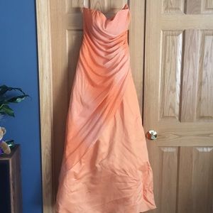 Orange sparkle Prom dress
